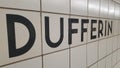 Dufferin station sign