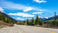 The Duffey Lake Road, Highway 99, as it winds through the snow covered Coast Mountain Range