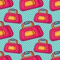 Duffle bag seamless pattern vector illustration