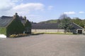 View over the Glenfiddich whisky distillery in the Speyside Royalty Free Stock Photo
