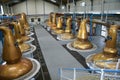 Dufftown, Scotland UK: Copper pot stills at the Glenfiddich Distillery