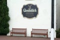 Dufftown, Scotland UK: the Glenfiddich brand logo at Glenfiddich Distillery