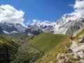 Dufourspitze peak from Macugnaga Valley Royalty Free Stock Photo