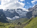 Dufourspitze peak from Macugnaga Valley Royalty Free Stock Photo