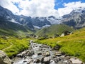 Dufourspitze peak from Macugnaga Valley Royalty Free Stock Photo