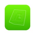 Dug grave icon green vector