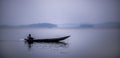 dug out african wooden canoe