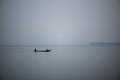 dug out african wooden canoe