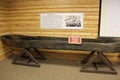 Dug out Canoe of Mississippian Culture display in Etowah Mound Museum Royalty Free Stock Photo