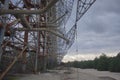 Duga is a Soviet over-the-horizon radar station for an early detection system for ICBM launches Royalty Free Stock Photo