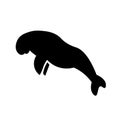 Dugong Icon Vector Royalty Free Stock Photo