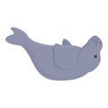 Dugong mammal icon cartoon vector. Ocean baby