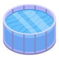 Dugong pool icon isometric vector. Sea baby