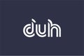 DUH Creative Unique Modern Letter Logo Design. Elegant Monogram Logo Design with Decorative Elements and Typography Royalty Free Stock Photo