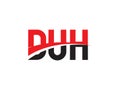 DUH Letter Initial Logo Design Vector Illustration