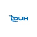 DUH letter logo design on white background. DUH creative initials letter logo concept. DUH letter design