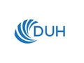DUH letter logo design on white background. DUH creative circle lett