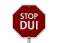 DUI Stop Road Sign Royalty Free Stock Photo