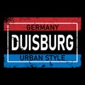 Duisburg German city logo vector. Modern typography.