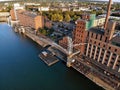 Duisburg Inner Harbor Innenhafen Royalty Free Stock Photo