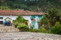 Tourists visiting the beautiful touristic place called Pueblito Boyacense located in Duitama Royalty Free Stock Photo