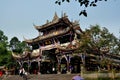 Dujiangyan, China: Nan Qiao Covered Bridge Royalty Free Stock Photo