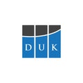 DUK letter logo design on WHITE background. DUK creative initials letter logo concept. DUK letter design