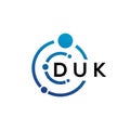 DUK letter logo design on white background. DUK creative initials letter logo concept. DUK letter design