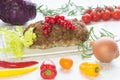 Dukan diet - Meatloaf with vegetables Royalty Free Stock Photo