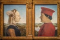 The Duke and Duchess of Urbino Federico da Montefeltro and Battista Sforza by Piero della Francesca at Uffizi Gallery