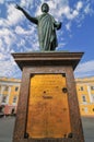 Statue of Duke Richelieu - Odessa, Ukraine Royalty Free Stock Photo