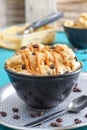 Dulce de Leche Ice Cream with Chocolate Chips Royalty Free Stock Photo