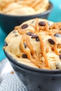 Dulce de Leche Ice Cream with Chocolate Chips Royalty Free Stock Photo