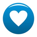 Dull heart icon blue