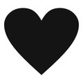 Dull heart icon, simple style.