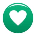 Dull heart icon vector green