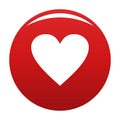 Dull heart icon vector red