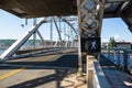 Duluth Aerial lift bridge and a sidewalk for pedestrians Royalty Free Stock Photo