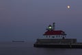 Duluth Lighthouse Evening Royalty Free Stock Photo
