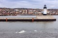 Duluth Lighthouse and Lake Superior