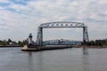 Duluth`s Aerial Lift Bridge canal Lighthouse Royalty Free Stock Photo