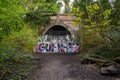 Dulwich, London, UK: The entrance to a disused railway tunnel in Sydenham Hill Wood