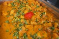 Dum aloo punjabi dish at an indian restaurant