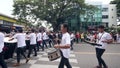 Dumaguete City, Philippines 10-18-2019: millennials playing drums and lyres.