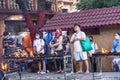 Filipinos gather to pray and light religious candles,at a holy shrine next to the iconic Dumaguete Belfry,that helped save the