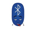 Dumb looking illustration of bluetooth symbol