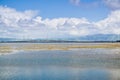 Dumbarton Bridge as seen from Bedwell Bayfront Park, Menlo Park, San Francisco bay area, California