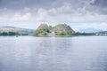 Dumbarton castle ancient rock volcano mountain island Dunbartonshire Scotland