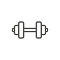 Dumbbel icon vector. Line gym dumbbel symbol.