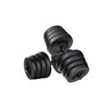 Dumbbell adjustable disc isolated vector. realistic fitness weight equipment. Scalable editable illustration. Gym and body Royalty Free Stock Photo